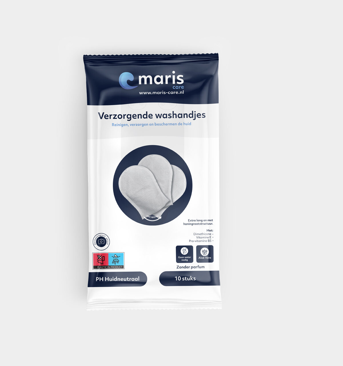 Vochtige washandjes zonder parfum (per 10 verpakt)